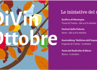 VALLE DEL CHIESE, GIUDICARIE, VALSUGANA E COLLINA DI TRENTO PROTAGONISTI DEL 1′ WEEKEND DI DIVIN OTTOBRE